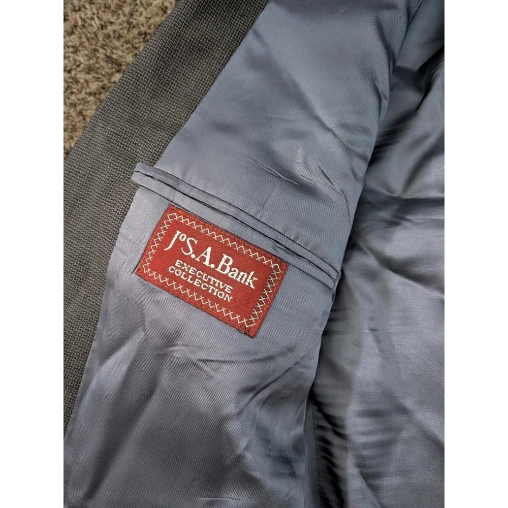 Jos. A. Bank Executive Collection Blazer Jacket Suit‎ Coat Size 40 Gray Wool USA
